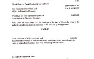 Clemency Granted -December 2020